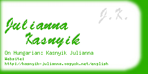 julianna kasnyik business card